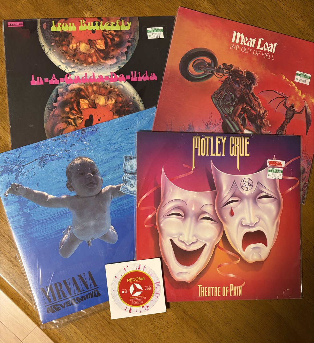 My latest #vinyl finds in Shibuya @recofan_official They had an awesome selection that was amazingly well organized!! Can’t wait to go back the next time I’m in Tokyo!! In-a-gadda-da-vida was a throwback for my Dad!! I’m sure he’d be proud! #records #vinyllove