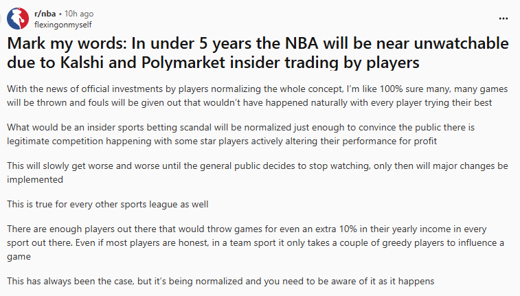 Meanwhile, on Reddit...