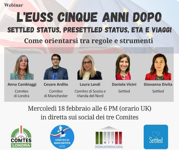 Il seminario sarà trasmesso in diretta online sui canali Facebook e YouTube del Comites di Londra. La partecipazione è gratuita e aperta a tutti.