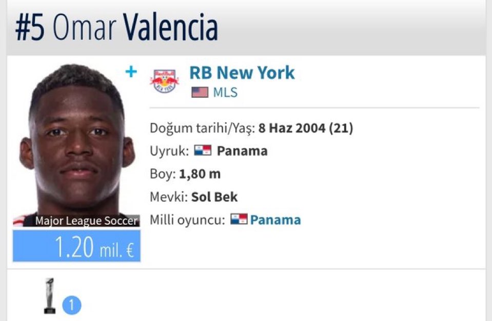Amir Murillo’dan sonra alır kaçarım mesela Panamalı topçudan zarar gelmez.

Omar Valencia. 🤩