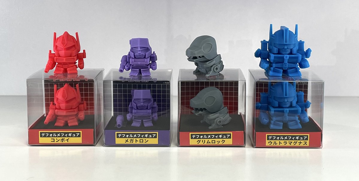 terminatorMk1's tweet image. いよいよ明日に迫ったWF2026(冬)！

こちらお品書きになります！

デフォルメTFフィギュア 全4種
•コンボイ
•メガトロン
•グリムロック
•ウルトラマグナス

各種予定数:20個
値段:3,000円

デザイン:ゆうさん@you_zanpoo
原型:Takumi @terminatorMk1 

#WF2026W 
#ワンフェス2026冬