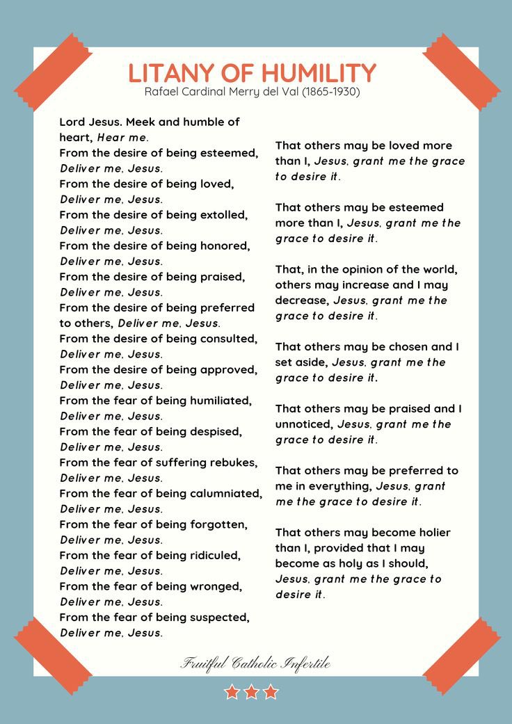 Litany of Humility ❤️🥰☀️ ~ Chastening