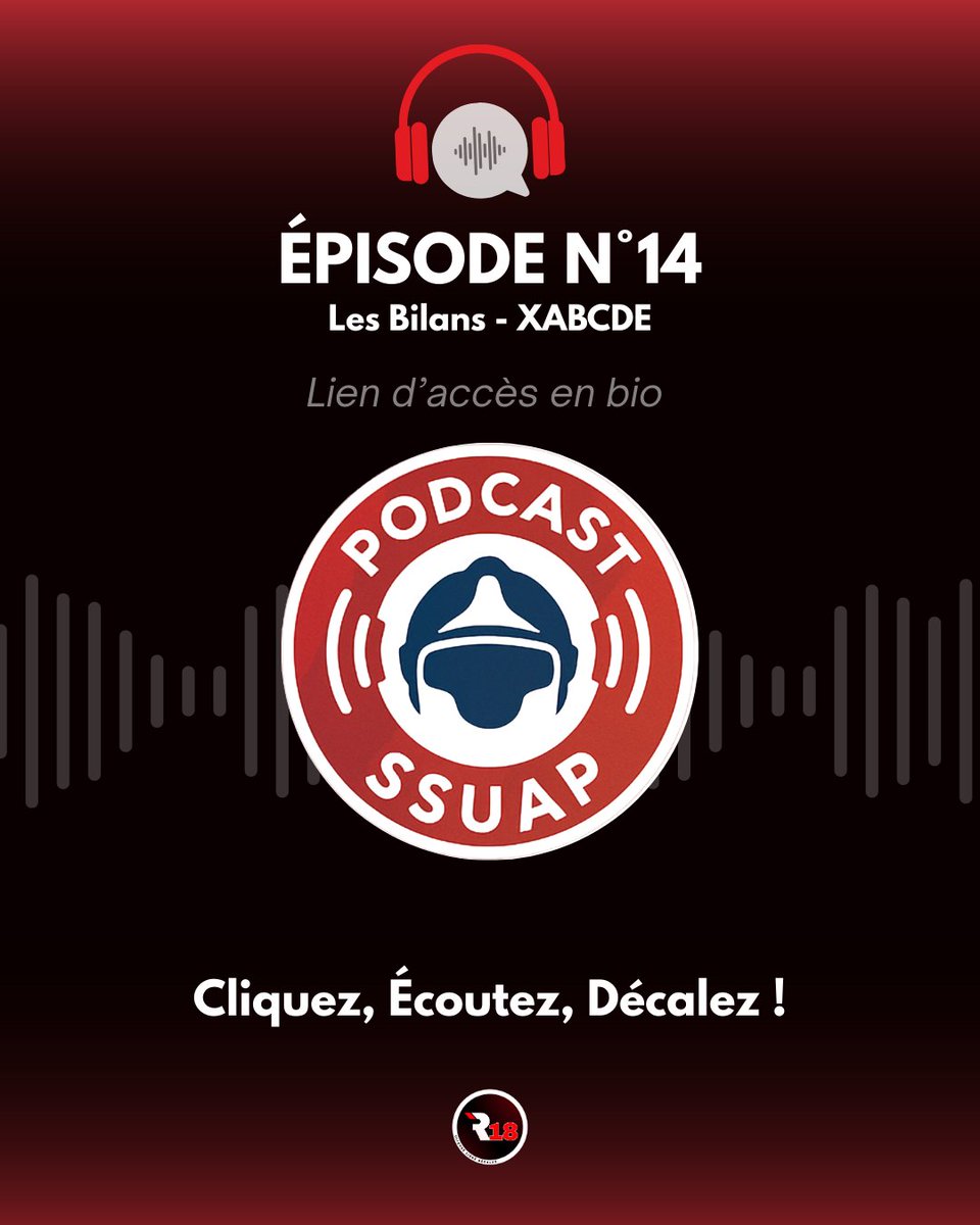 🎙️ SSUAP – Épisode 14 : XABCDE

Le bilan, c’est XABCDE. Identifier. Traiter. Transmettre. Sans perdre une seconde.

🎧 rescue18.com/ssuap-le-podca…
