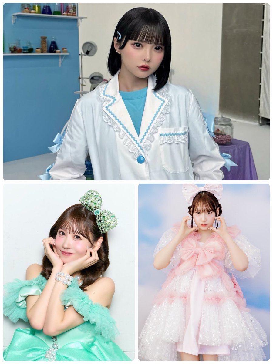 推し CANDY TUNE：🩵福山梨乃ちゃん FRUITS ZIPPER：💚櫻井優衣ちゃん