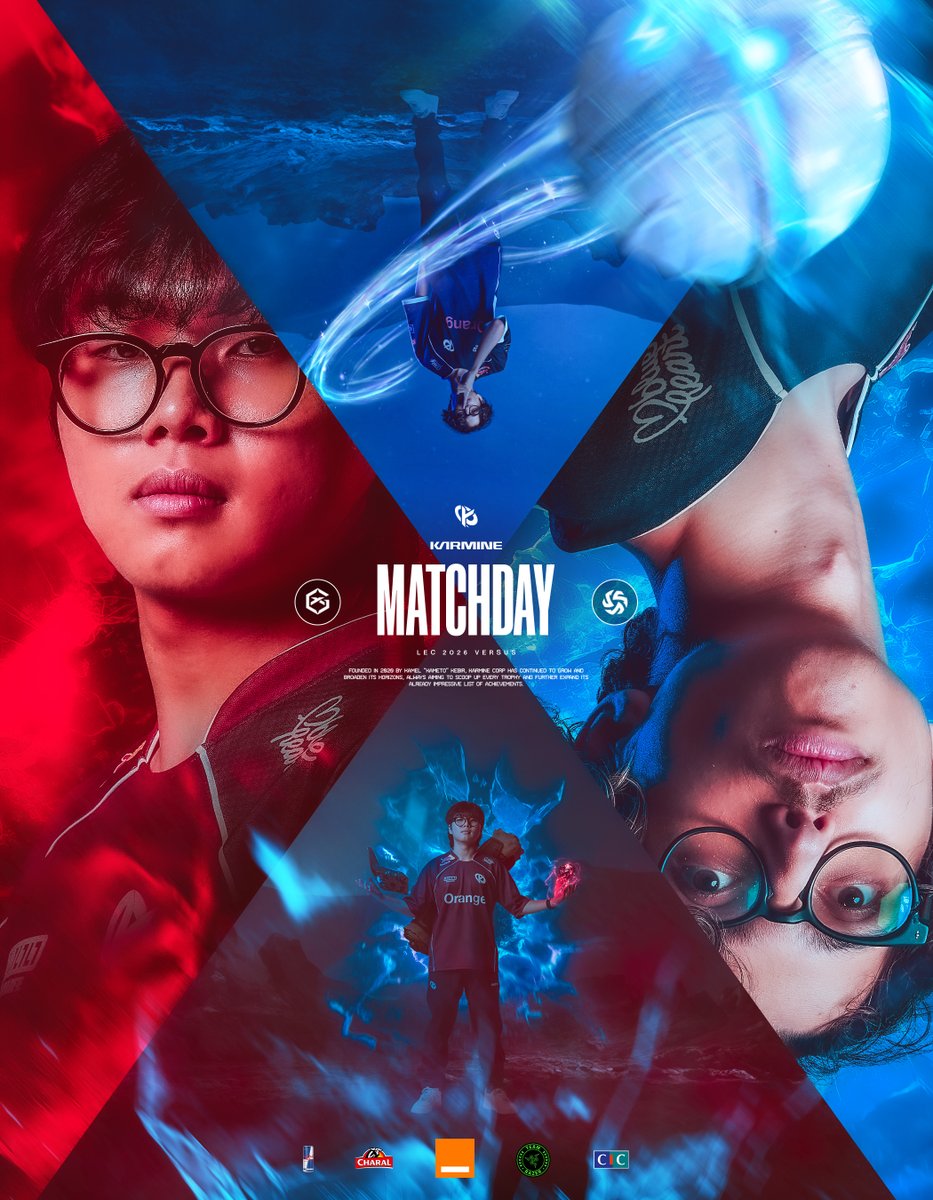 KarmineCorp's tweet image. 🔵🔴 LEC 2026 Versus

Dernier week-end de saison régulière.
Sorts scellés des deux côtés, mais le boulot continue !!  On joue pour la première place avec #KCORP  et on tire un max de chaque game pour faire progresser #KCB

#KCBWIN 🆚 @ShiftersGG 🕔 17:30
#KCWIN 🆚 @GIANTXLeague…