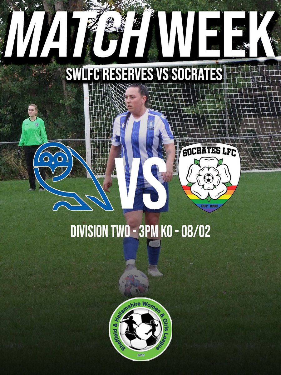 ShefWedLadies's tweet photo. This weekend our first team takes on Millmoor away while our Reserves clash with Socrates at home. Check out this weekend's match preview through the link below🦉

https://t.co/nk1YjEwpBa

#SWLFC | #OneTeam https://t.co/bkPuOtbbic