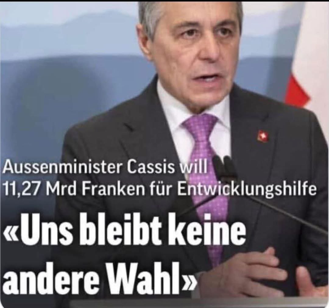 mcpolitik's tweet image. Cassis verteilt Milliarden im Ausland und erklärt dem eigenen Volk gleichzeitig, es gebe «keine andere Wahl». Doch genau diese Wahl hätte er: zuerst an die eigene Bevölkerung denken.

Während in der Schweiz Rentner jeden Franken umdrehen, die AHV unter Druck steht und immer mehr…