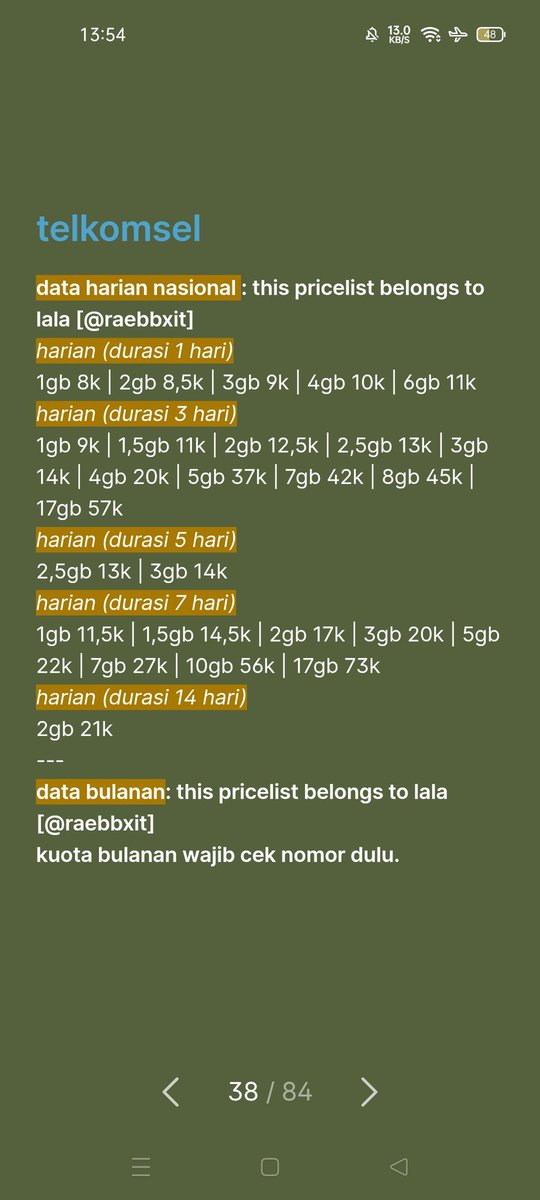 lala — order via wa/tele tweet media