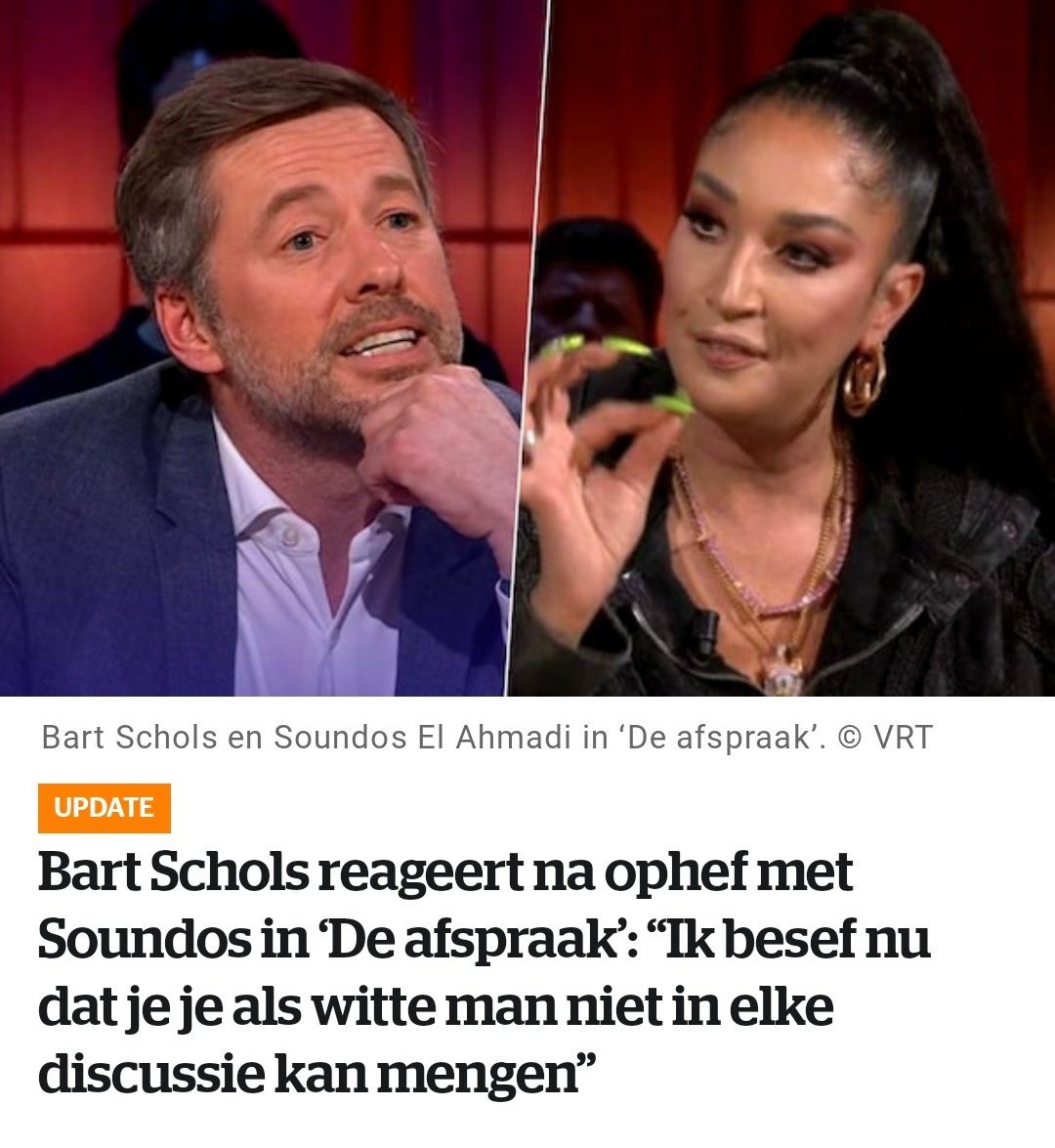De (door zichzelf) tot wit-gemaakte die zijn plek 'beseft' en diep buigt.

Weerzinwekkend.