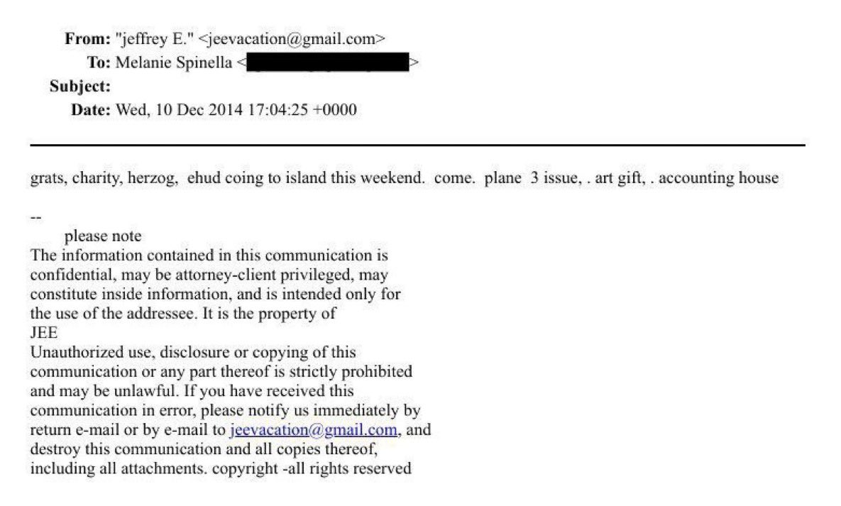 BREAKING: The current president of Israel, Isaac Herzog, is listed as a visitor to Epstein’s island in a 2014 email, AF.