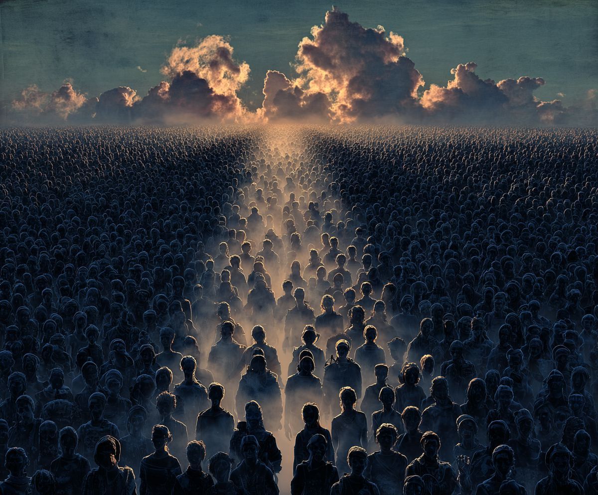 themeekshall's tweet image. They see a crowd. We see a movement.
Every light in that fog is someone who stopped waiting for permission.
The meek don't ask. The $MEEK shall inherit the earth.