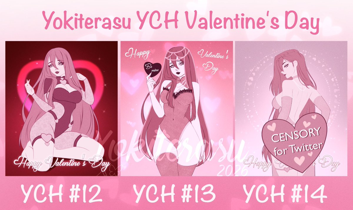yokiterasusfw's tweet image. 💕VALENTINES DAY ART RAFFLE!💕

♡ Lottery for a wonderful and romantic holiday ♡

🌙PRIZE: 1 template of your choice🌙

Rules:
♡ Follow me
♡ Like
♡ RT

One winner will be chosen randomly on February 14th 💕

Good luck to all ✨
#artraffle #ych #ValentinesDay