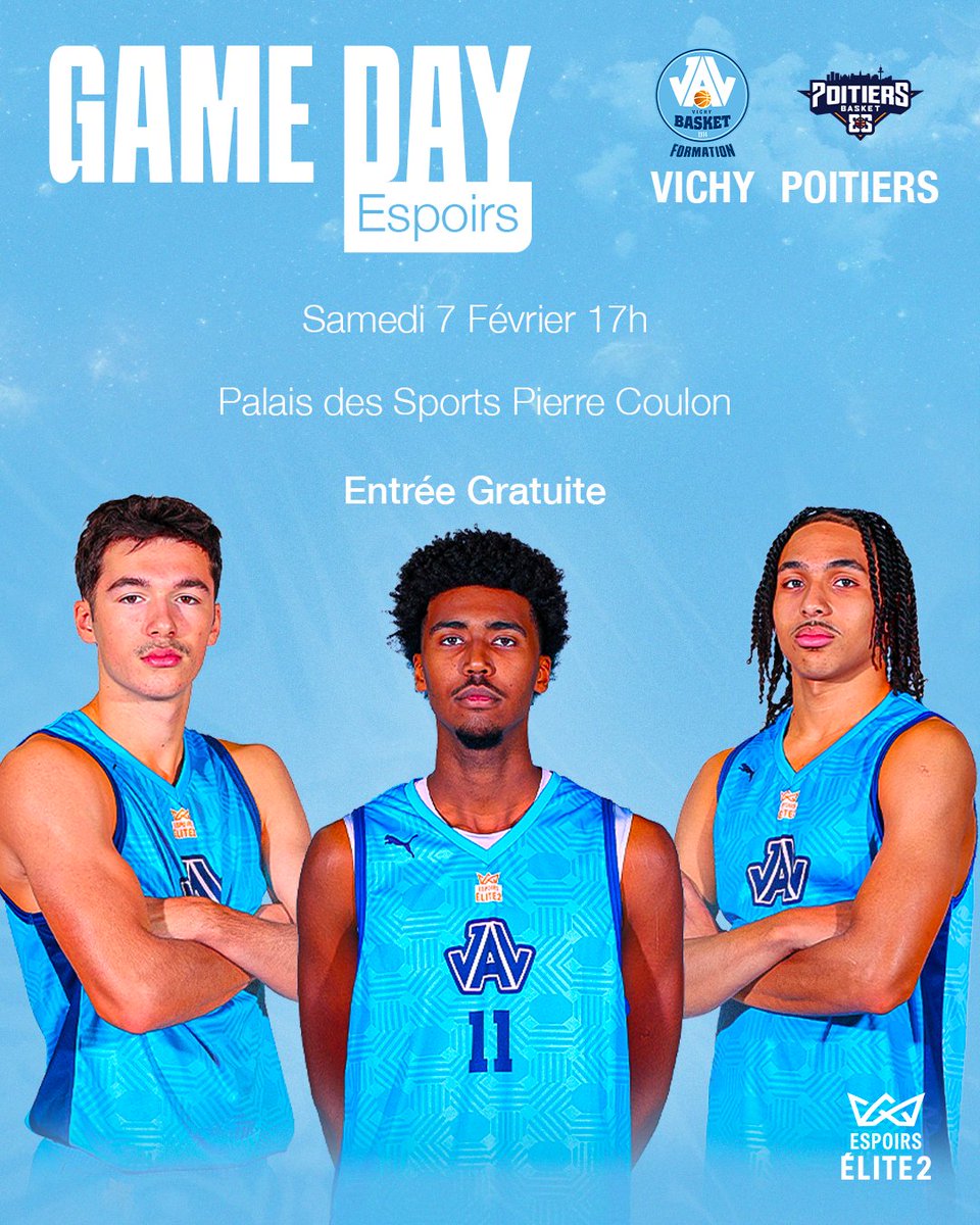 jav_basket's tweet photo. Jour de Match pour nos Espoirs face à Poitiers à 17h 😤

Pour rappel, l’entrée est gratuite 🙌

📺 Rencontre à suivre également en direct: https://t.co/W8Dak4ssZI

#JAVFormation https://t.co/Azyl2zJXKm