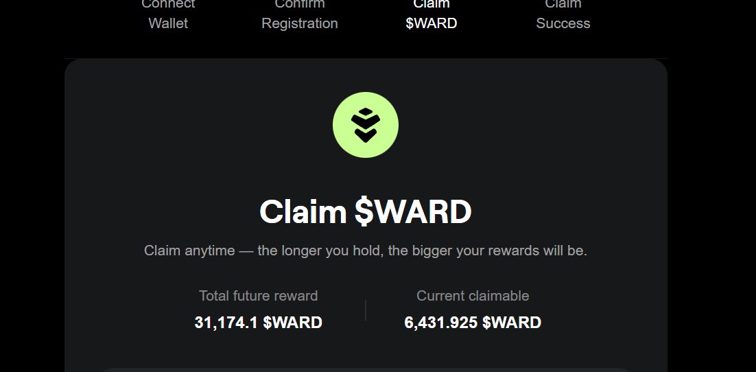 $WARD eligibility is all about your stablecoin history

🚨 Check your wallet now 🚨

airdrop-wardenprotocol.org/flow

Warden's quietly rewarding the early community

Eligible:
→ Used stablecoins
→ From any chain
→ Supported the project
→ Any ecosystem involvement

Just one time is