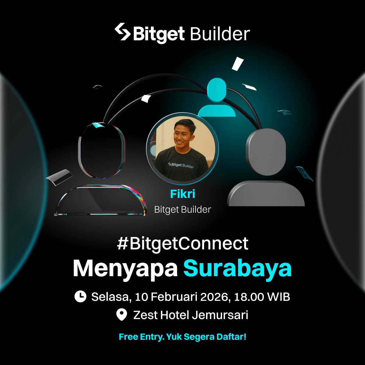Moving_03's tweet photo. Bitget Connect Menyapa Surabaya ๐
Halo Bitgetize, yuk seru-seruan bareng @bitget dan komunitas kripto Surabaya. Kita bakal adain meetup santai bareng untuk sharing tentang Web3 dan kripto.
๐
Selasa, 10 February 2026 โฐ pukul 18.00 - End
Register ๐
https://t.co/C5wJCm5DZR
#BitgetConnect #EventWithBitgetโฏโฏ
#Bitget
@BitgetID