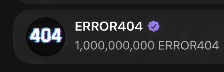 Error404Coin1's tweet photo. 🚨 Error404Coin ($404) AIRDROP IS LIVE! 🚨
🎁 20 Lucky Users
💰 15,000 $404 Coins Each
📌 Rules to Join:
✅ Follow
✅ Like & RT
✅ Comment 404
💥 Early users = early rewards
Don’t be late 👀
#Airdrop #Error404 #404Coin #CryptoAirdrop https://t.co/4Ehi8OgeGN
