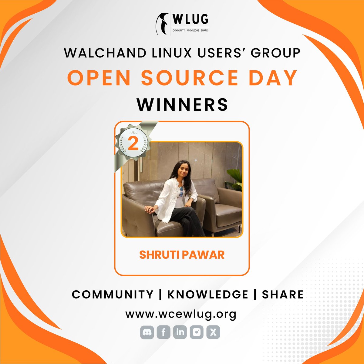 wcewlug's tweet photo. Winners of Open Source Day 2k26 are: 🏆

🥇 Ankita Kakde
🥈 Shruti Pawar
🥉 Sandesh Bhandare

Congratulations to the winners for their outstanding performance! 🥳🎉

A big shout-out to all participants for making Open Source Day 2k26 a huge success!🔥 https://t.co/CwG5dPCSGF