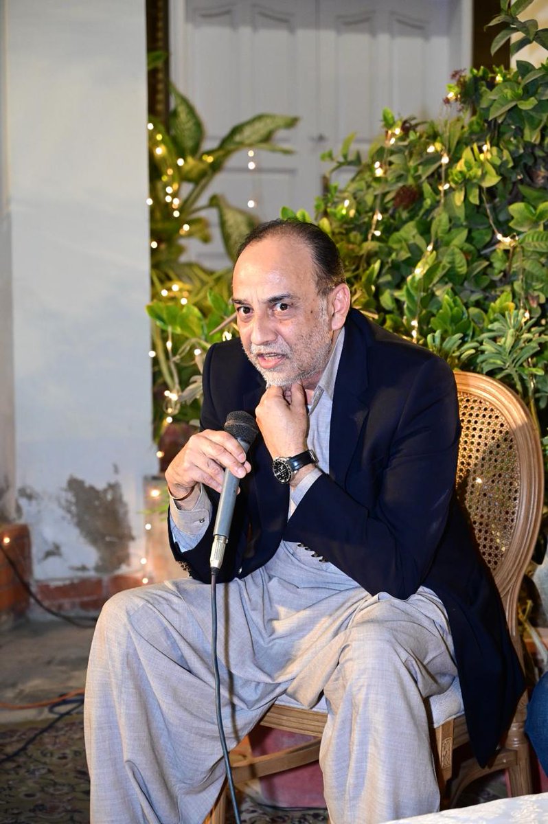 mrazaharoon's tweet photo. #Karachi: A thoughtful and engaging dialogue on “Why good politics is essential for #Pakistan’s development,” organised by #ThoughtSpace of #AhmedJalal (with me in the picture). Insightful conversation, warm company, and to top it off, delicious homemade chai and food. Ahmed Jalal is a dear friend, a concerned citizen, and a dedicated advocate for positive change in Pakistan.
@AhmadJalal_1