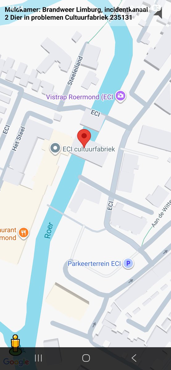 Dier in de problemen bij ECI Cultuurfabriek, inzet brandweer