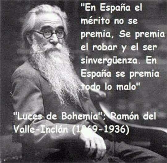 UnamunoAgain's tweet photo. Ya lo dijo mi amigo Valle-Inclán hará unos 100 años. Y parece que los españoles no han aprendido en este tiempo https://t.co/kRZ4ftSp0l