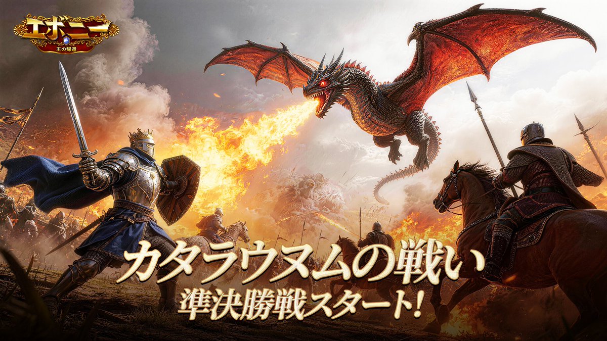 #エボニー王の帰還 第13回 #カタラウヌムの戦い 準決勝戦開始！

今すぐ準備しましょ! 💪

一部同盟の視点から、プレイヤー目線の激しい戦場をお届け中！🎥
気になる方はぜひチャンネルをご覧ください。
ストリーマー: DSNちゃんねる
youtube.com/@daamasu/strea…

#エボニー