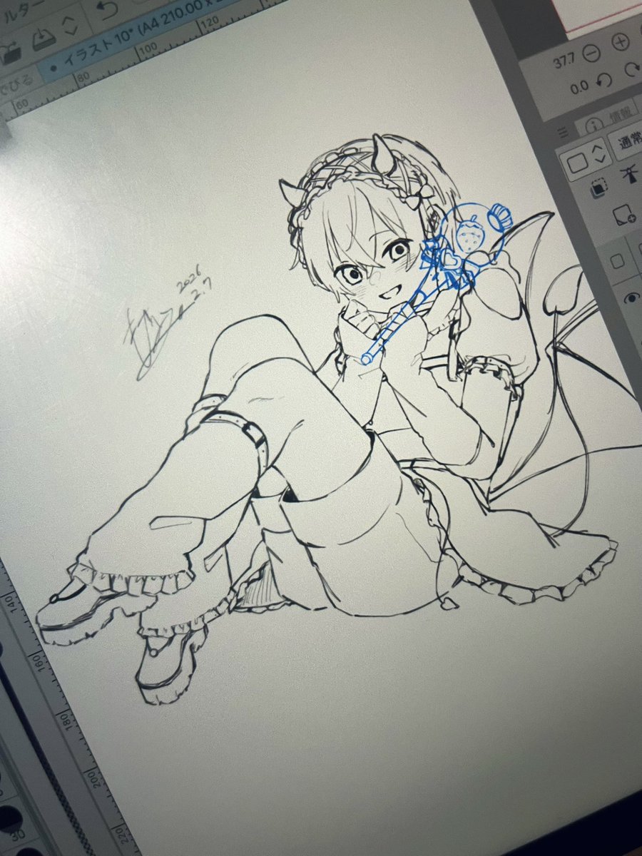 かわたん
ちゃんと描くと見切れちゃう部分があるから全体図を今のうちに
 #ころんくん  #ころんギャラリー