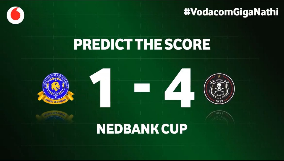 Deejay_Pavara's tweet photo. @orlandopirates @Vodacom Mofokeng to score and Mbuthuma, Appolis and de Jong https://t.co/AKh4qpAi6H