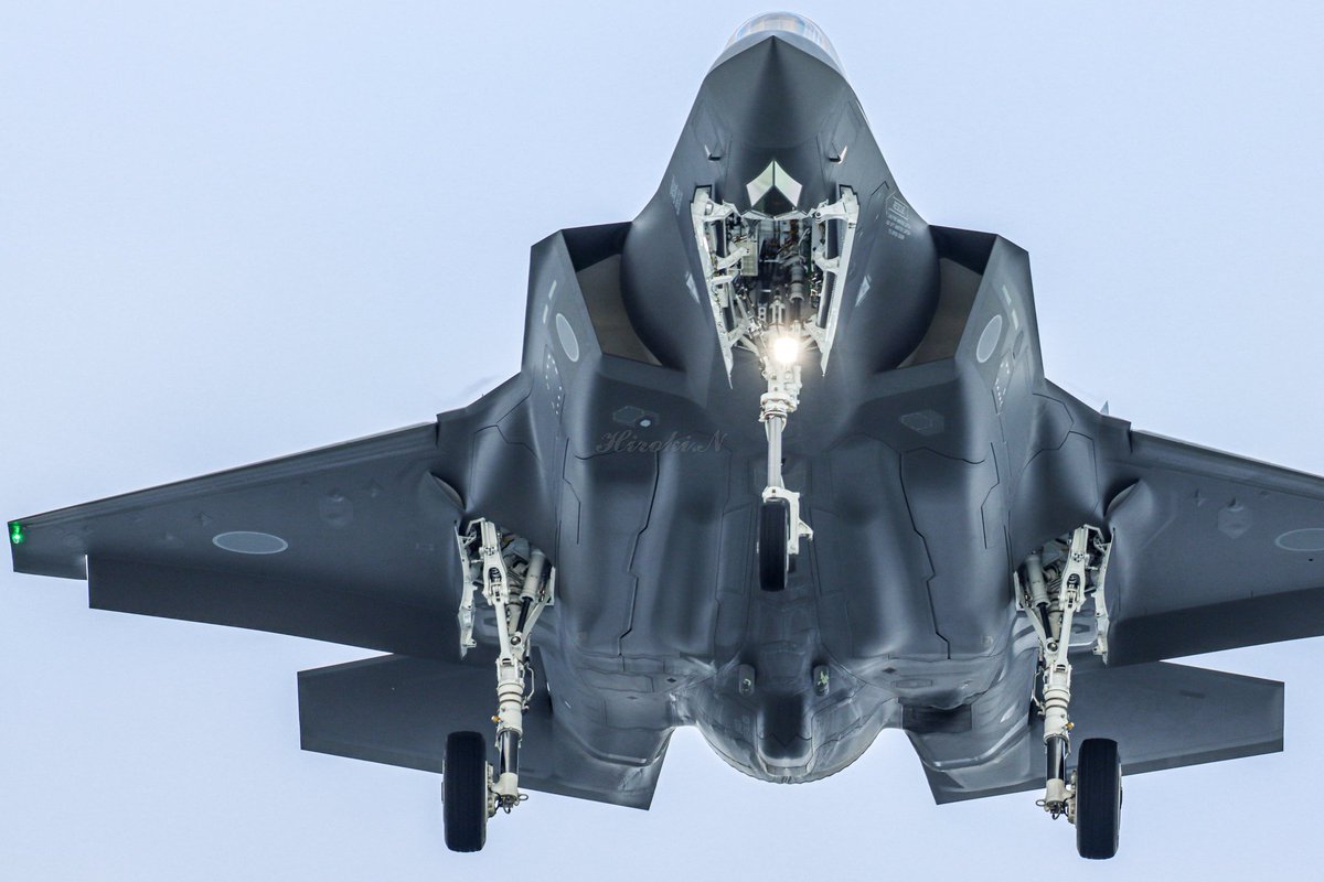 雪レフ❄F-35A⚡️🐲 機体下の形状が面白いですね😁