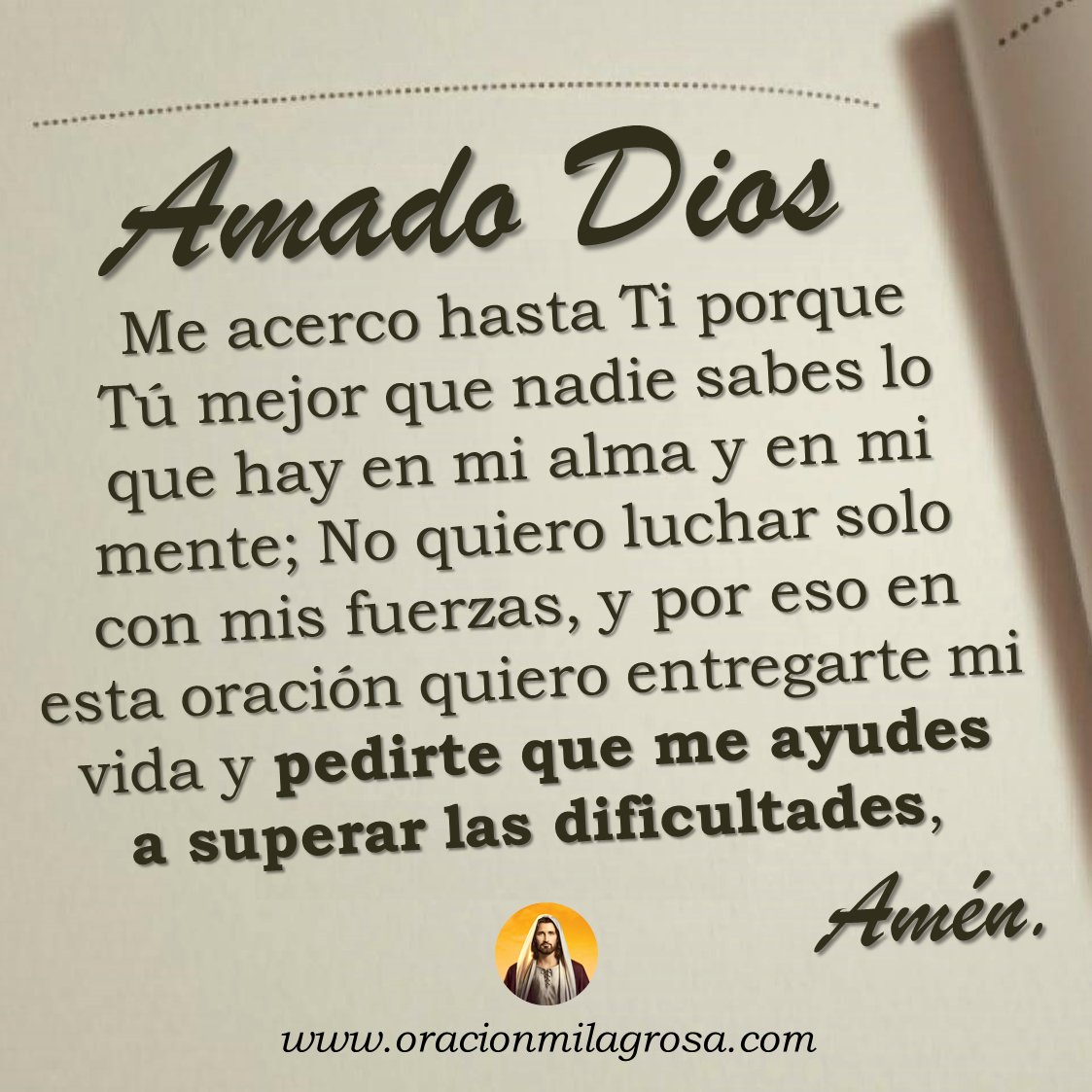 ORACIÓN A LAS MANOS DE DIOS PARA MEJORAR TU VIDA: Haz esta oración para pedir a DIOS que su mano poderosa sea tocando tu alma y tu corazón, que te ayude a liberarte del dolor y que colme tu vida con éxitos, bendiciones y bienestar.

Haz esta oración en: oracionmilagrosa.com/2018/06/transf… ✨