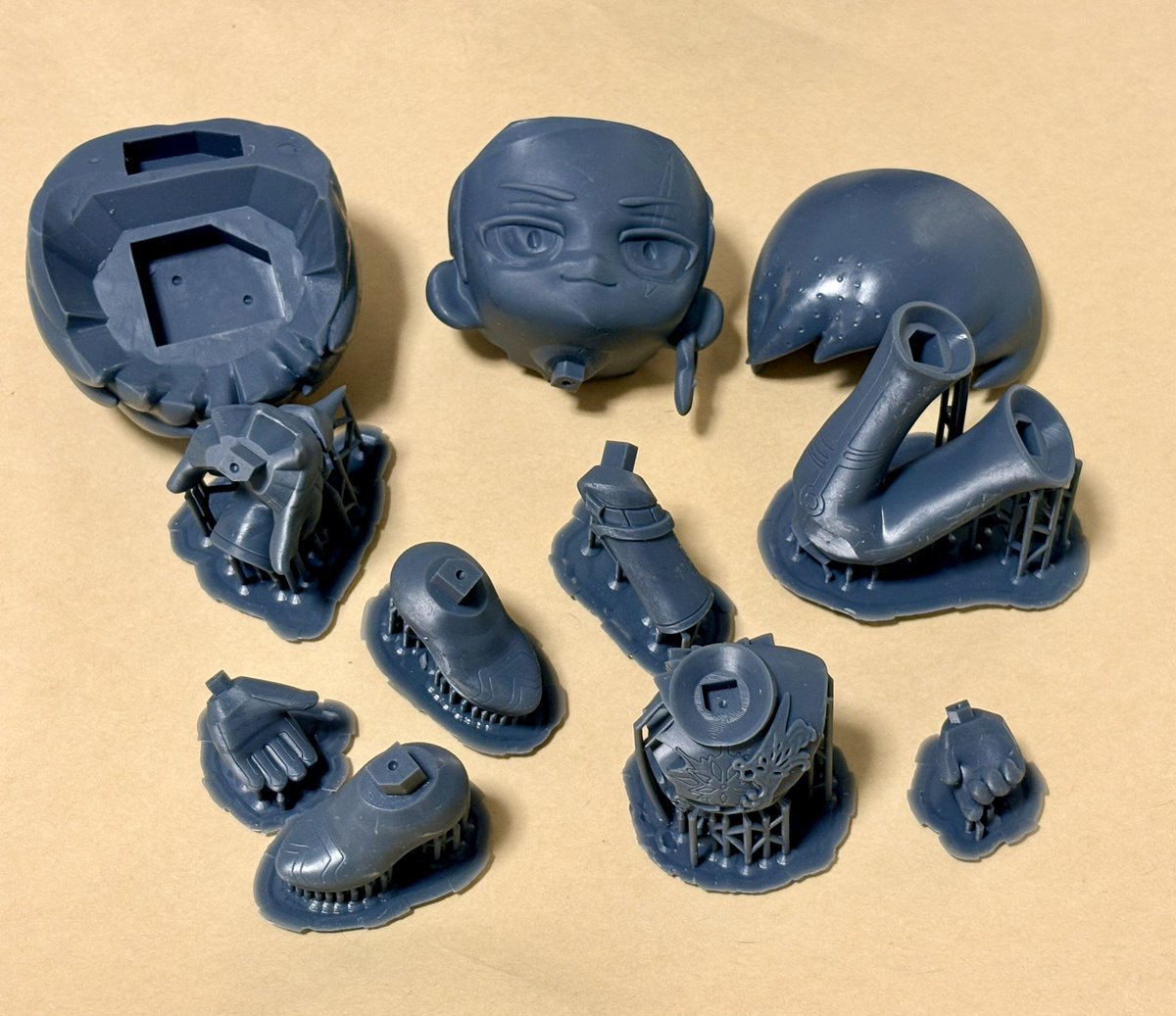 ちびインドラさま│キット内容】 軽くご紹介です ・パーツ ：全11点