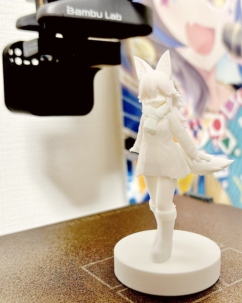 3Dプリンターでプリントしたシホちゃんのミニフィギュア（出力許諾済み）