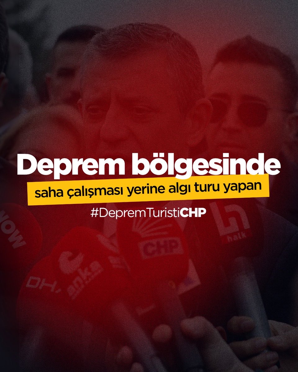 av_aligumus's tweet photo. Cümle süsleyerek enkaz kaldırılmaz.
Reklamla konut yapılmaz.
Bu millet kimin çalıştığını, kimin gezdiğini çok iyi biliyor.
Deprem turizmi değil, sorumluluk zamanıdır.
#DepremTuristiCHP https://t.co/c4M23Urktu