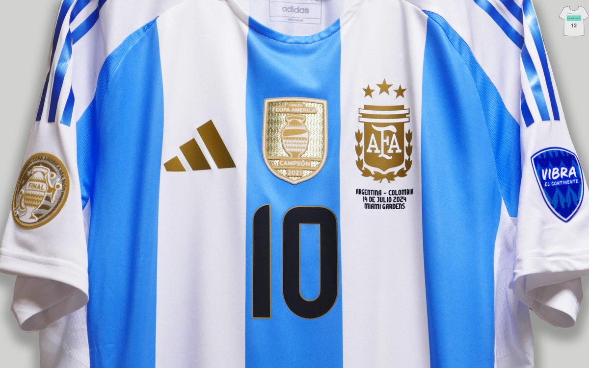 圧着作業後の写真】 【受注販売】Adidas 24-25アルゼンチン代表 ホーム