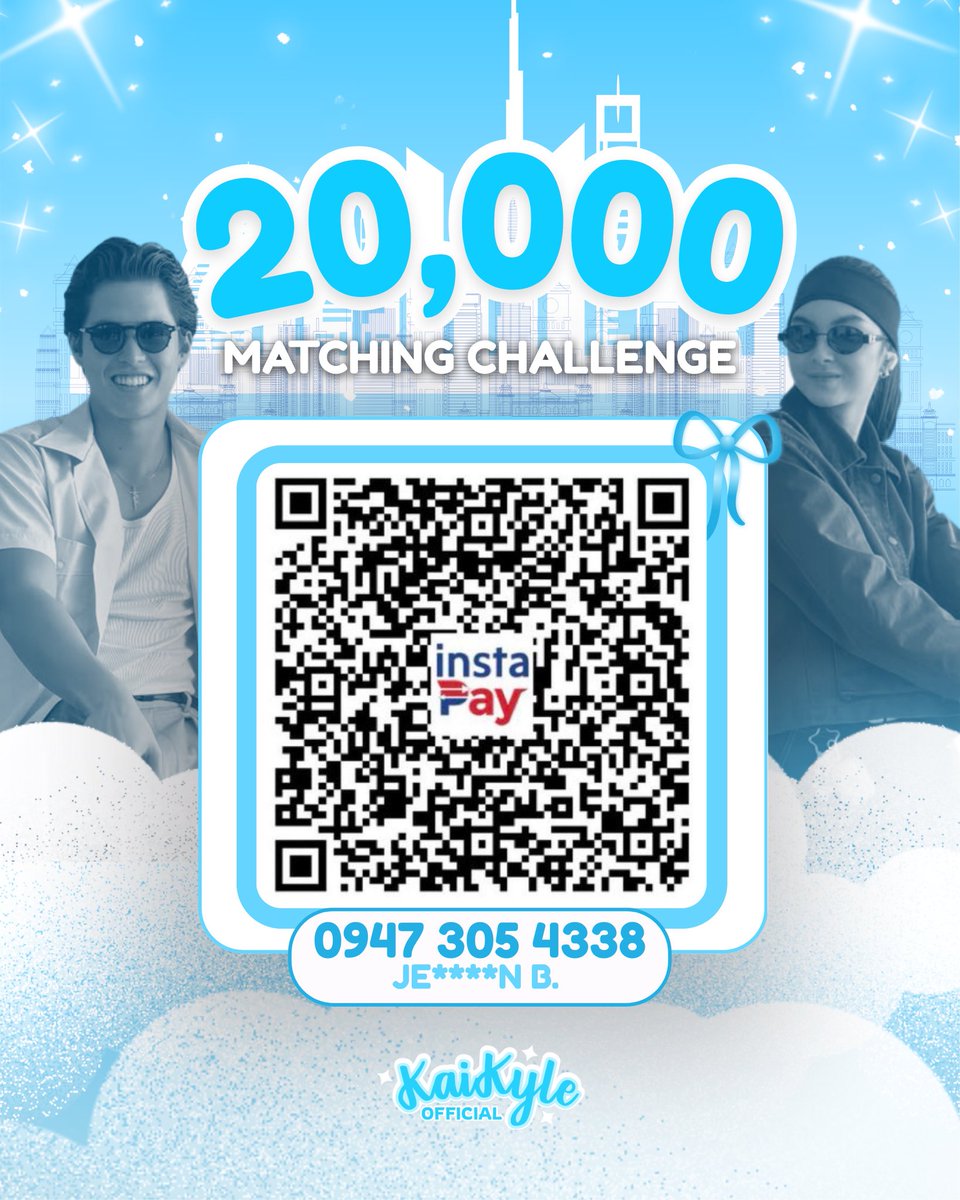 TeamKaiKyleOFC's tweet photo. [💶] ₱𝟮𝟬,𝟬𝟬𝟬 𝗠𝗔𝗧𝗖𝗛𝗜𝗡𝗚 𝗖𝗛𝗔𝗟𝗟𝗘𝗡𝗚𝗘

Wisharts, another matching challenge is here! You already know how this works 🫵🏼

Let’s come together once more and match this challenge as fast as possible. All the funds we collect will be used for a Dubai ganap, making every effort and every share count.

Your support has always been our strength, so let’s keep that same energy and help one another finish this challenge strong. Let’s go, Wisharts! 🩵

#KaiKyle