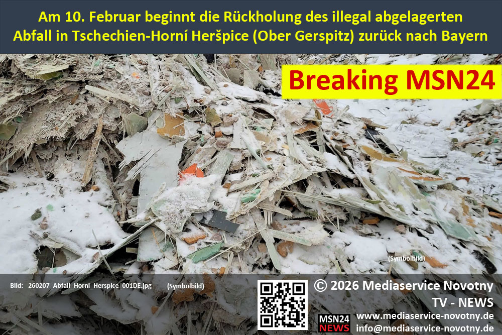 Am 10. Februar beginnt Bayern mit der Rückholung vom weiteren illegalen Abfall aus Tschechien.