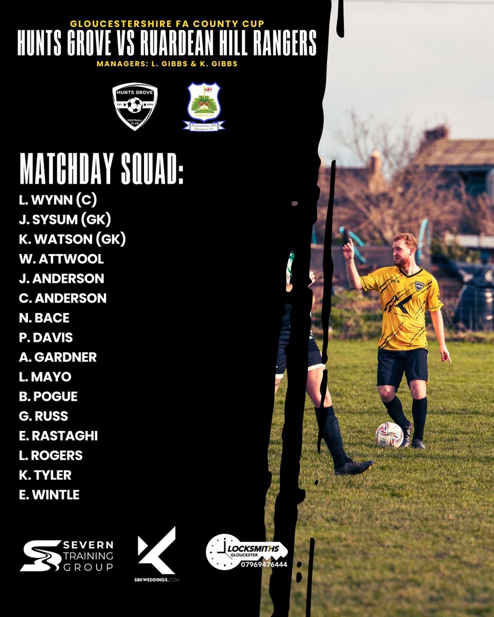 It’s County Cup matchday! 💥 
Big game, big effort needed from everyone!

🆚 Ruardean Hill Rangers
📍 Blackbridge Sports Hub
⏰ 2:15PM