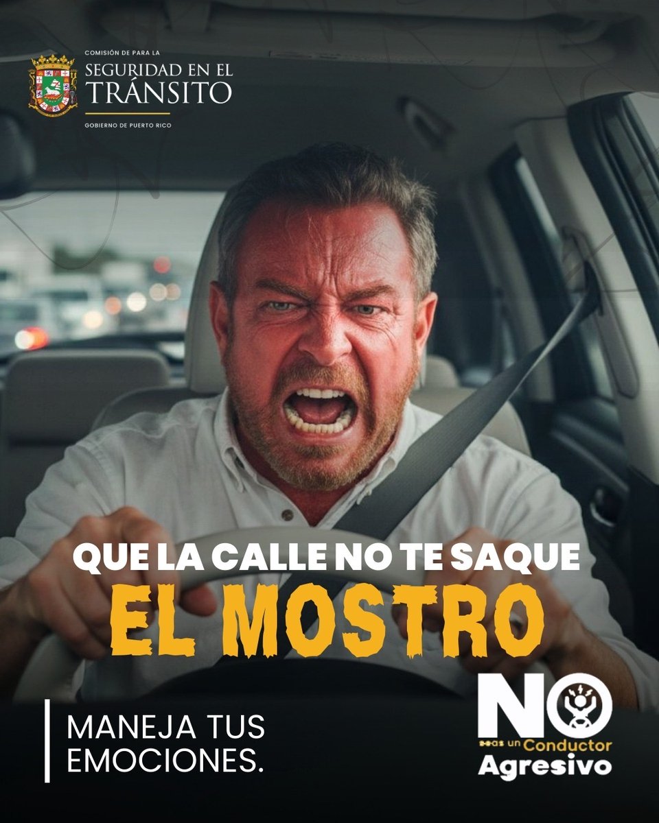¡No pierdas la razón en la carretera!
Guía con precaución y llega seguro.
#NoSeasUnConductorAgresivo