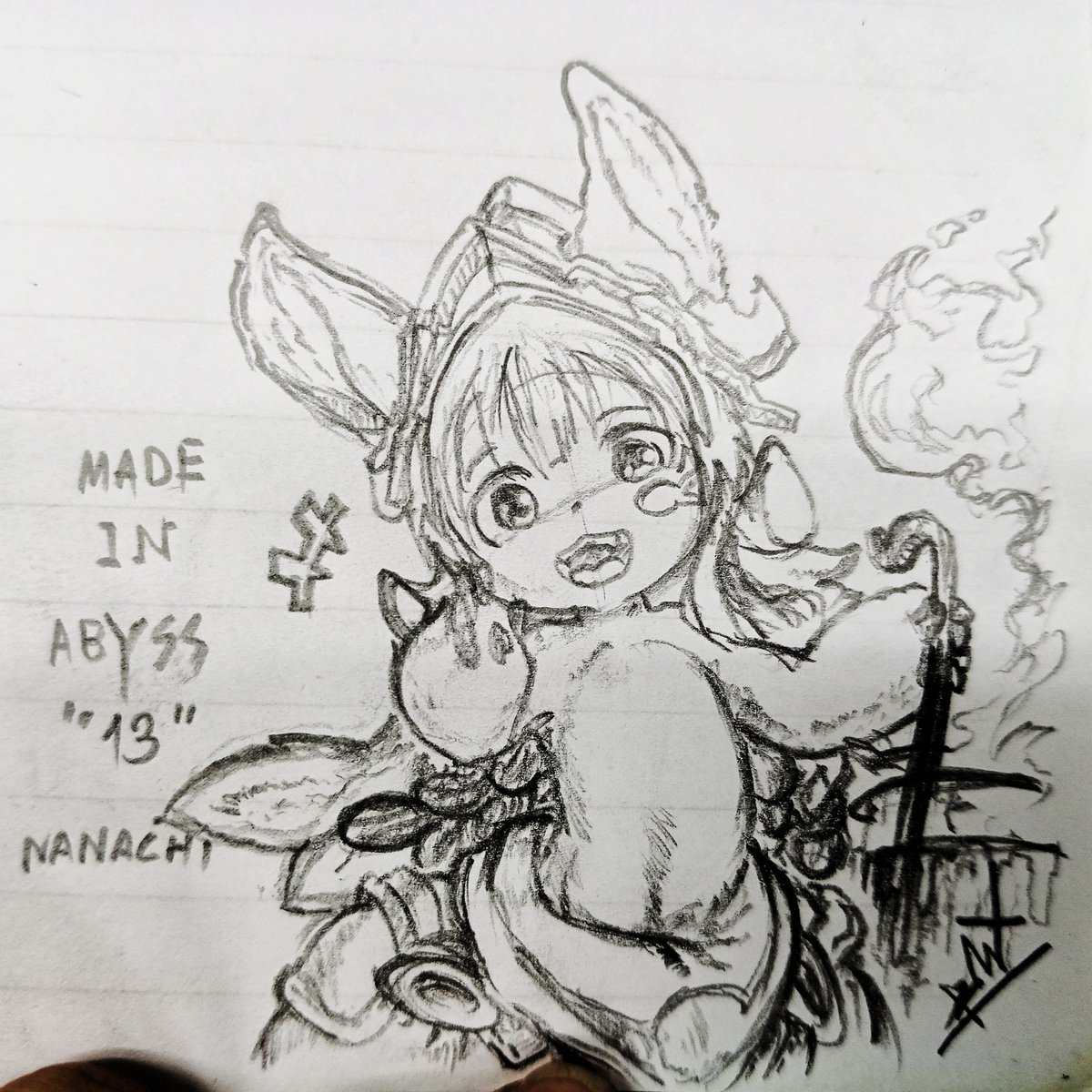 Nataga0's tweet photo. Doodle : NANACHI (MADE IN ABYSS ) https://t.co/C0LxUCnAbd