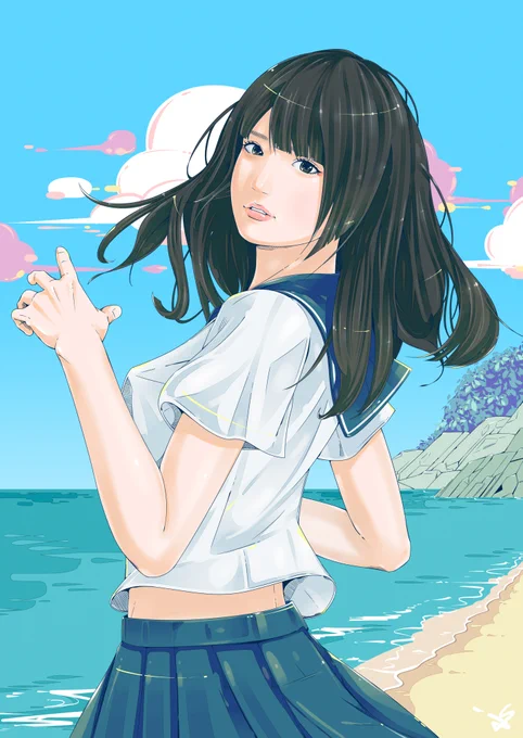 新しいイラストを描きました(・ω・) Love At First Sight(Rework) #イラスト #絵描きさんフォロバ100