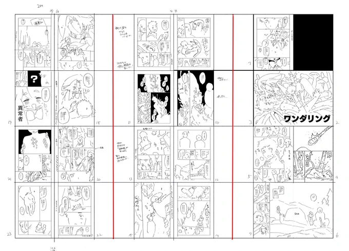 デジタルでネーム作る時、一々ページファイルを切り替えたくないのでアナログでやってたミニネーム形式で最近は切ってる 脳の負荷が軽くて良いんだこれ 問題はこのまま見てもらうと編集さんに負荷がかかりそうなこと 