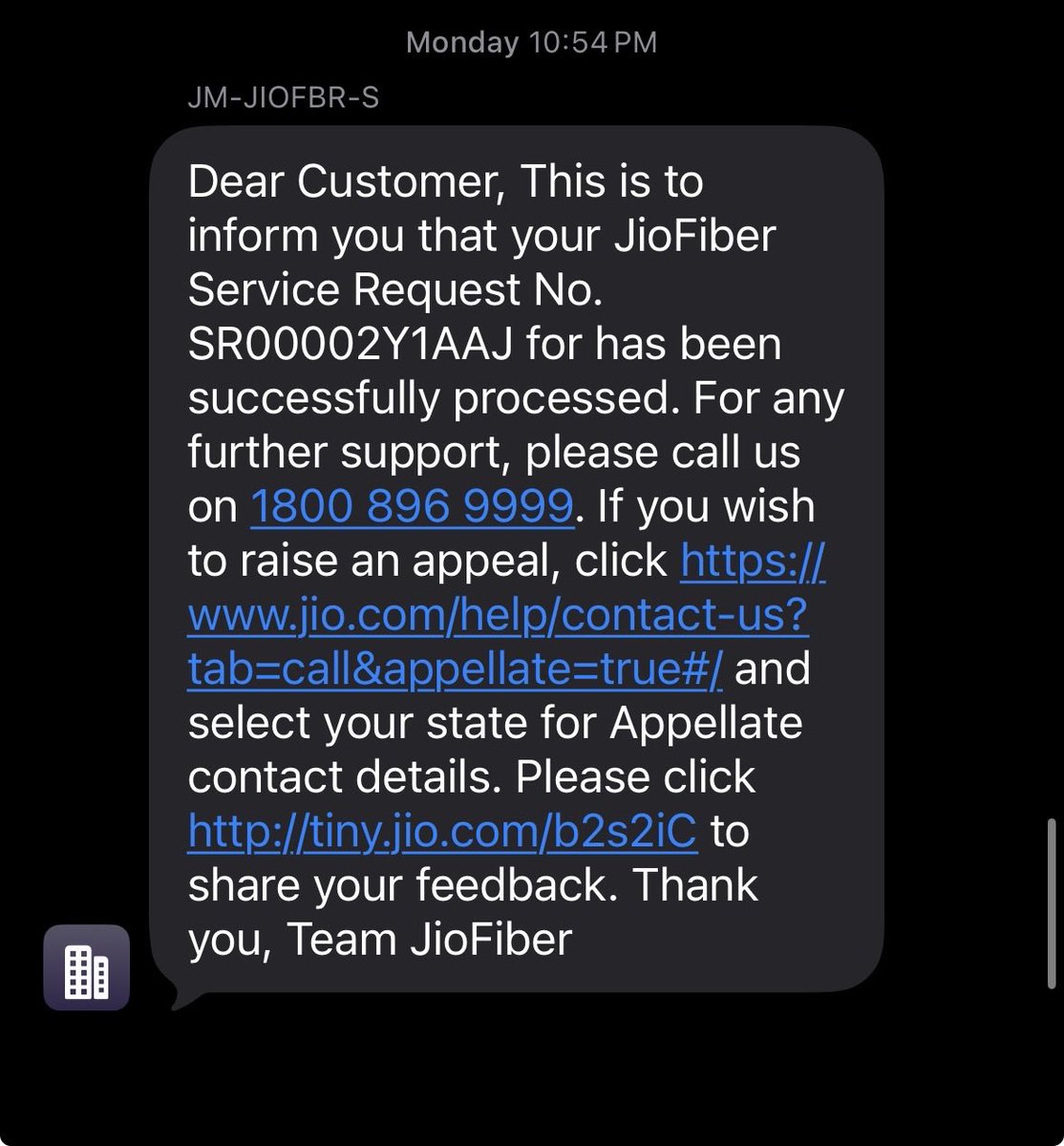 amiya37367781's tweet photo. Its been more than 2 weeks still no installation done! 
I want my refund and dont want to continure this service @JioCare what kind of harassment is this JIO. everytime new service request is marked completed without any outcome. https://t.co/r2OeNWA259
