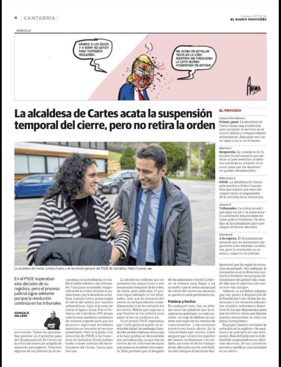 javiramirez's tweet photo. Singular manera de pedir perdón. Mantenerlo y no enmendarlo… Y mientras declaraciones absurdas tanto del SG como de la portavoz del  @PSOECantabria no vaya a ser que Molleda se enoje… #CuetoDimision https://t.co/sPh5n7NqZn