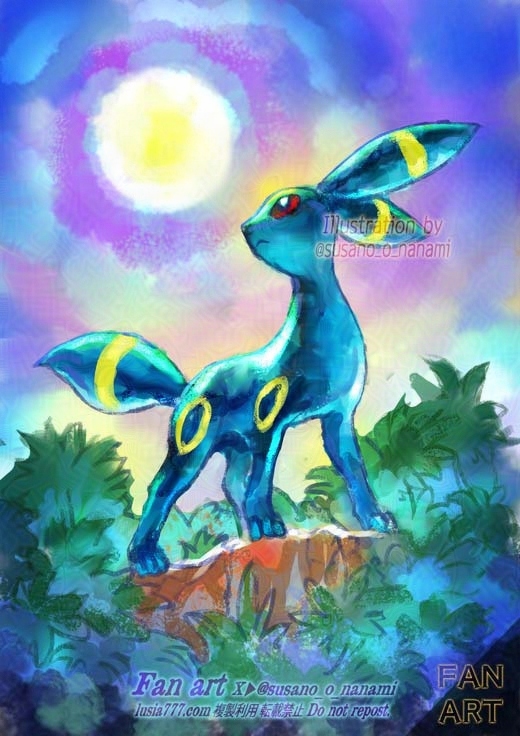 ブラッキー 「ブラッキーさん #ブラッキーの日 #ポケモンイラスト #Umbreon #pok」|すさノお@イラストとゲームとポケモンのイラスト