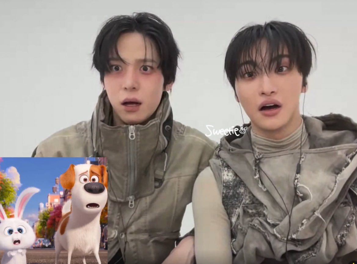 yunhopowerless_'s tweet photo. yunho and seonghwa fancall unit

they’re imitating the dog🐶 and bunny🐰 characters on “The Secret Life of Pets”

THEY LOOK ALIKEE😭🥹 https://t.co/1vTdSvxGS9