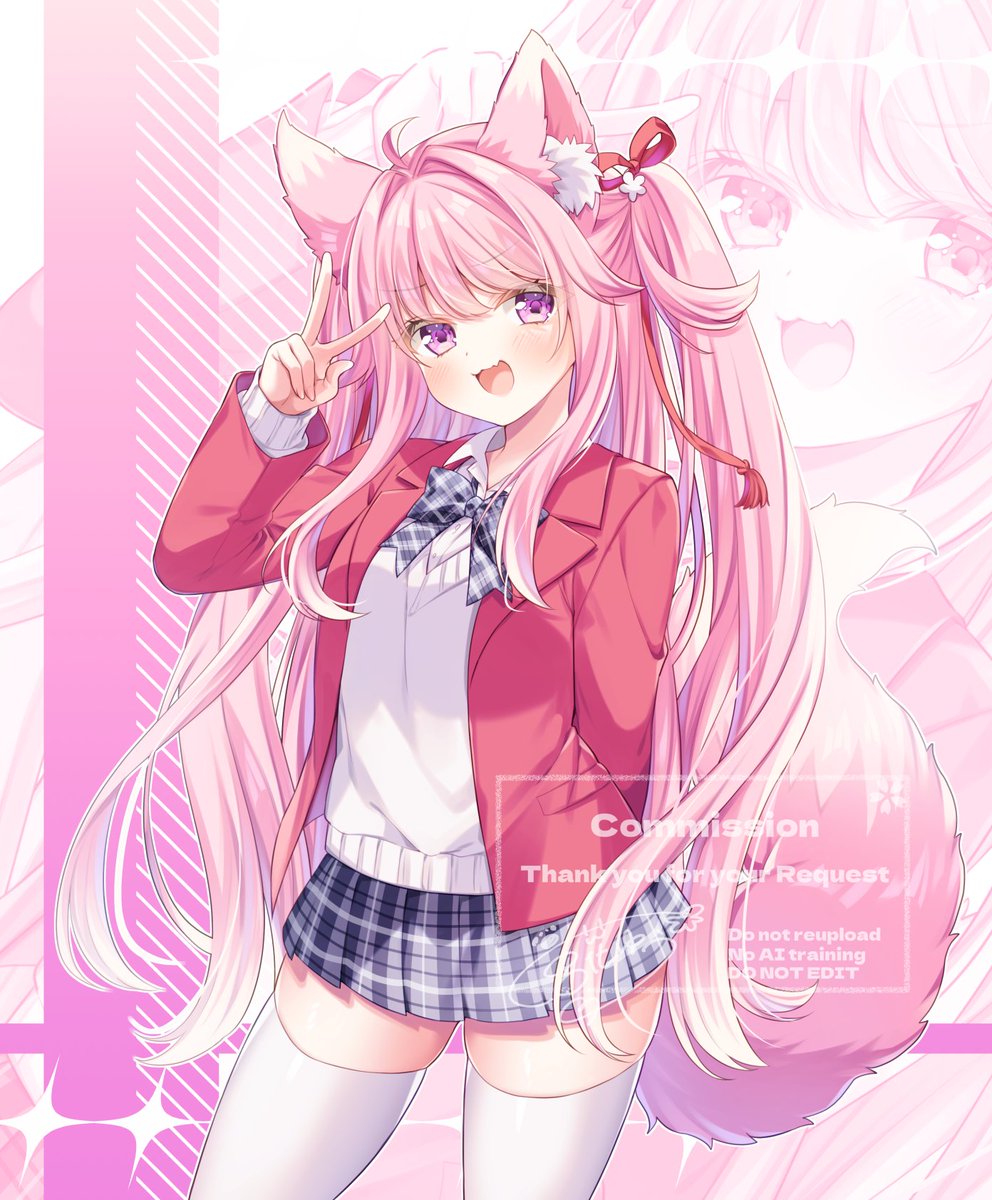 「Skebありがとうございました!」|宮花ゆう🌸🐾のイラスト