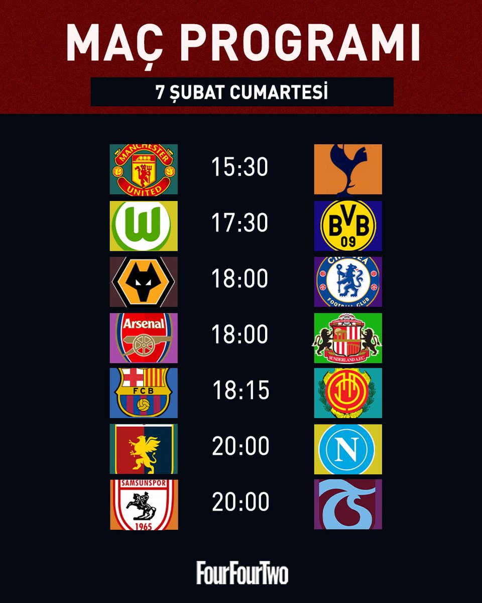 FourFourTwo_TR's tweet image. 🤩Futbol heyecanı, cumartesi günü programı ile devam ediyor. 

#FourFourTwo