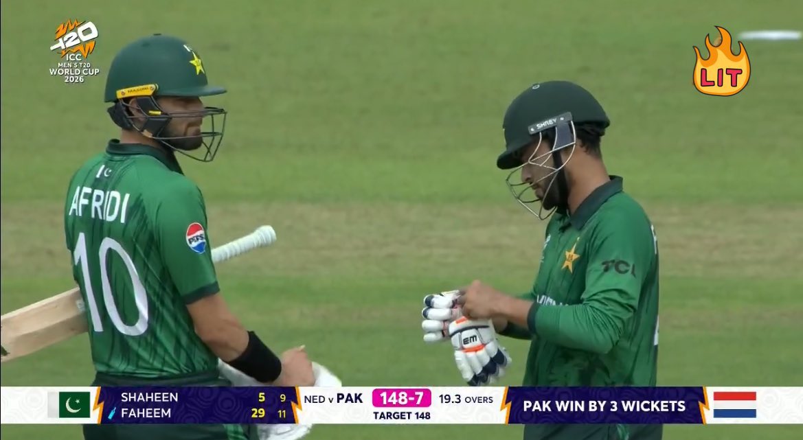 Faheem Ashraf smashed an unbeaten 29 off 11 balls as Pakistan scrambled past the Netherlands by three wickets to avoid a massive shock in the curtain-raiser of the T20 World Cup in Colombo on Saturday.
