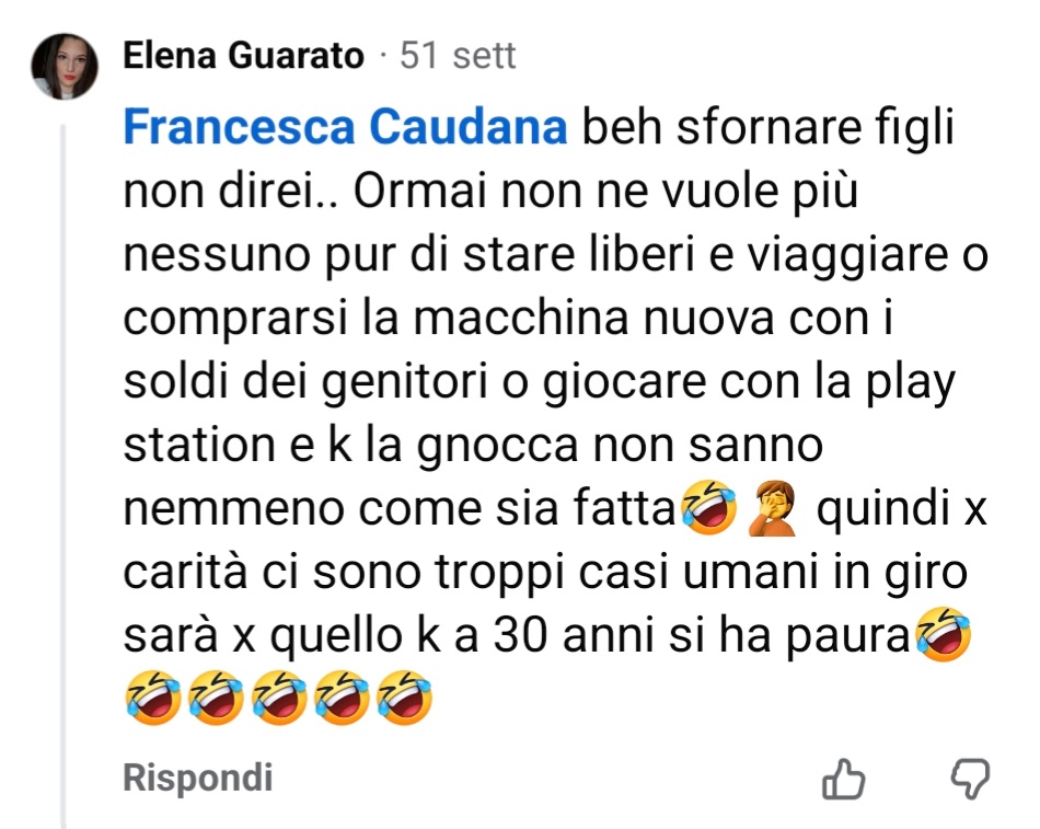 Dopo che hanno hittato il wallo si inacidiscono perché gli uomini preferiscono la play piuttosto che la loro fessa marcia skilometrata. Cara Cumcelena, al posto tuo mi farei un po' di autoanalisi, ma la psico ti avrà già detto che meriti di più e consigliato un viaggetto
