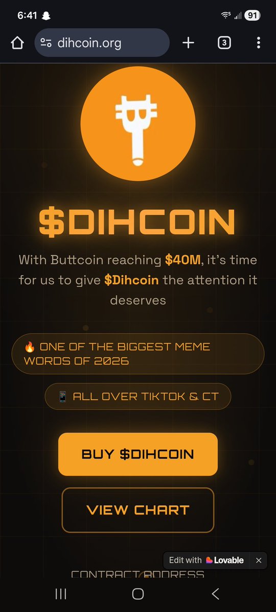 #dihcoin yall my last call did 140% lock in