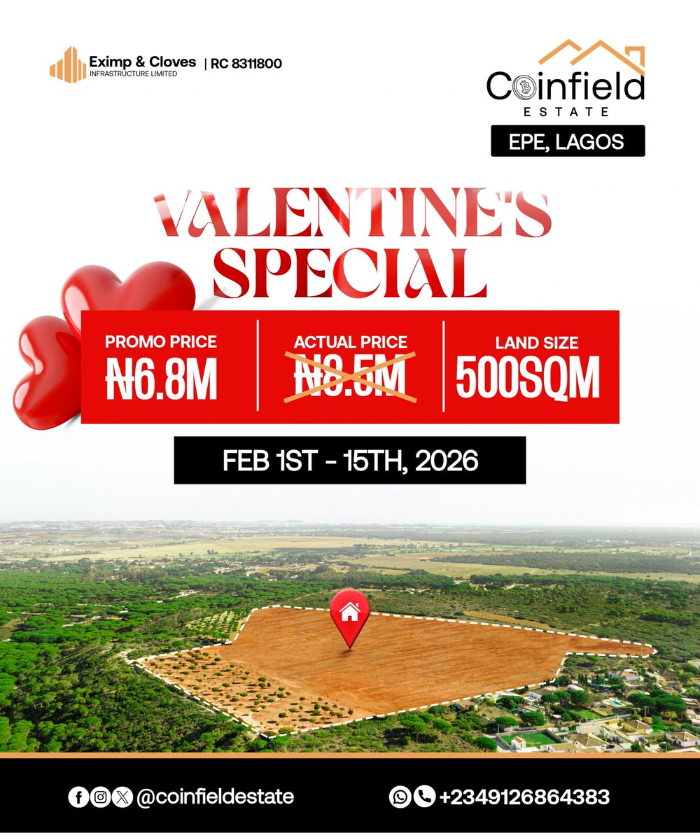 Coinfield Estate tweet media